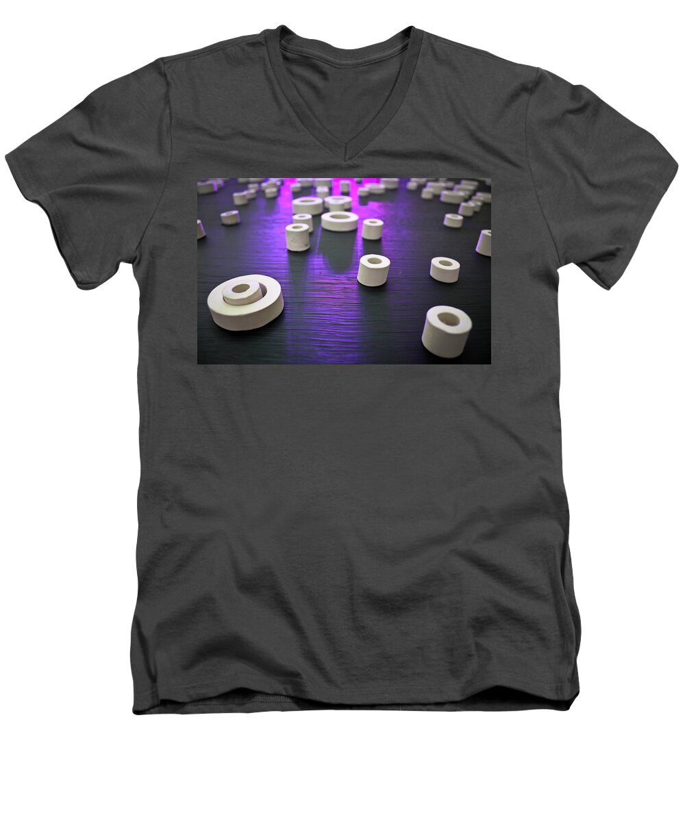  Men's V-Neck T-Shirt featuring the photograph Circles of Inspiration by Bobby Villapando