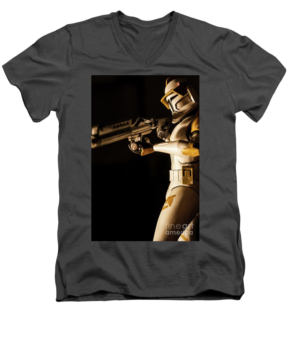 Clone Trooper Men's V-Neck T-Shirt featuring the photograph Clone Trooper 6 by Micah May