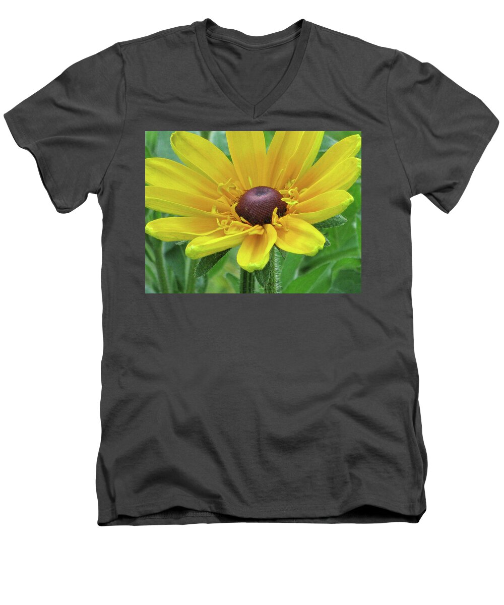 Flowers Men's V-Neck T-Shirt featuring the photograph Close Up Summer Daisy by Michele Wilson