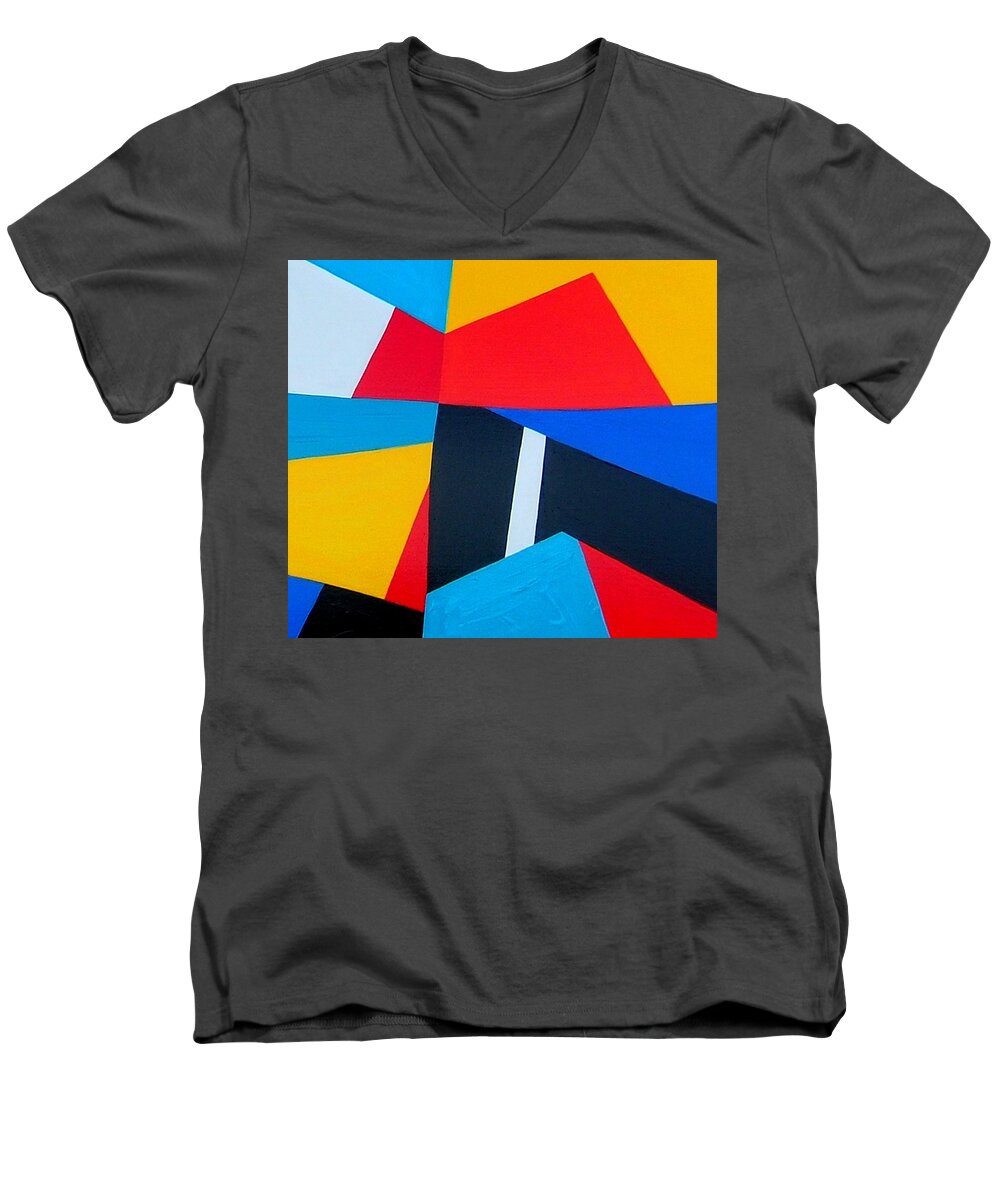 Abstract Men's V-Neck T-Shirt featuring the photograph Closing Time Detail 1 by Dick Sauer