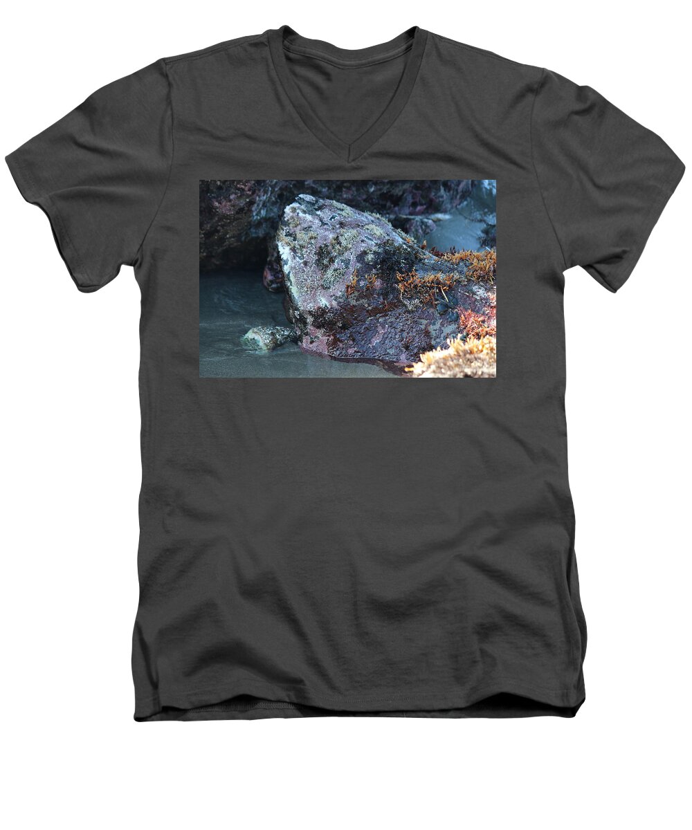 Rocks Men's V-Neck T-Shirt featuring the photograph Coastal Rocks by Christy Pooschke