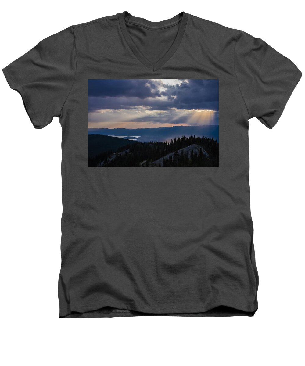 Lake Men's V-Neck T-Shirt featuring the photograph Cold Front by Albert Seger