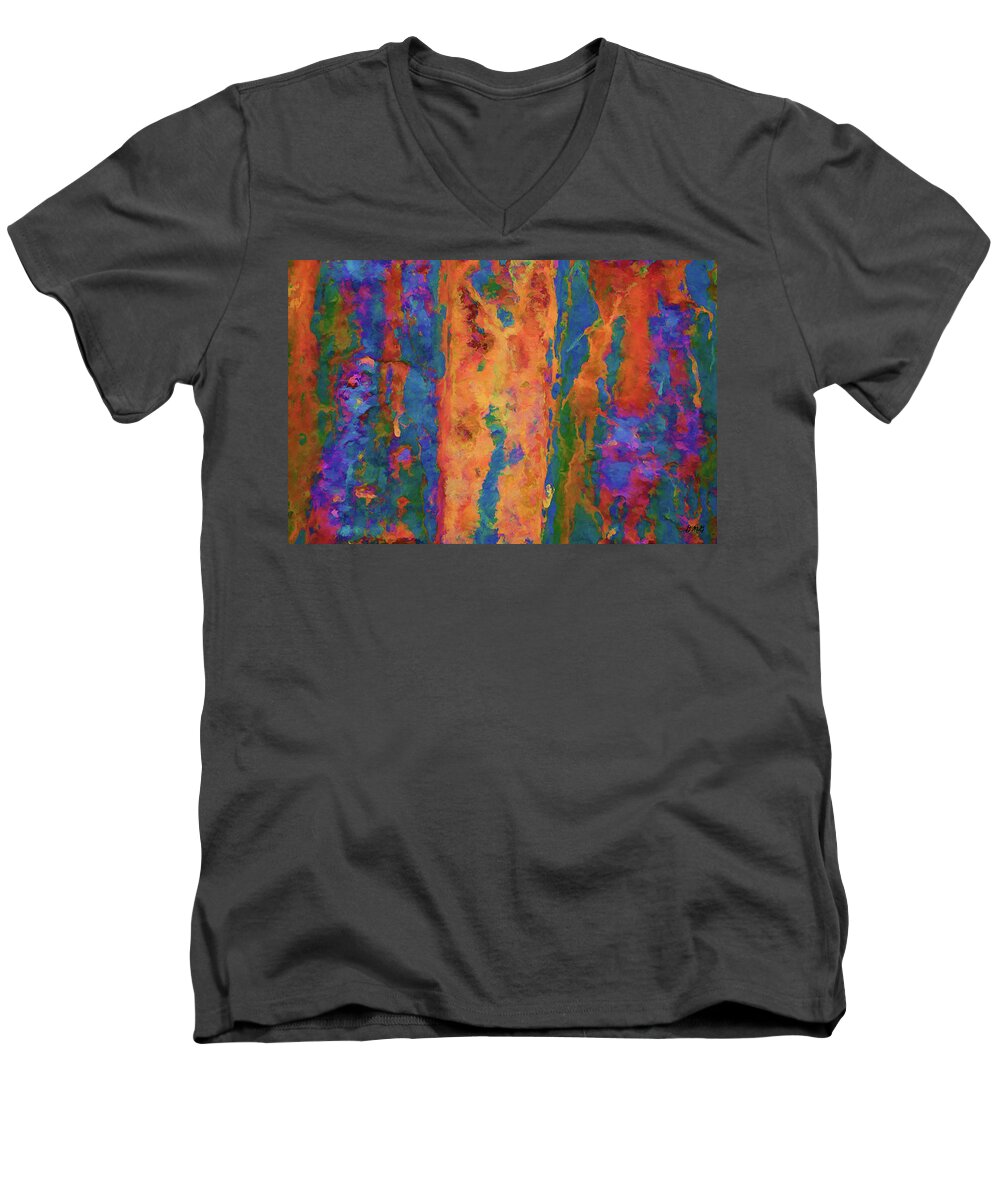 Abstract Men's V-Neck T-Shirt featuring the photograph Color Abstraction LXVI by David Gordon