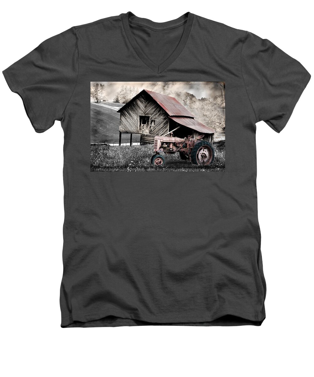 Country Men's V-Neck T-Shirt featuring the photograph Country by Gray Artus