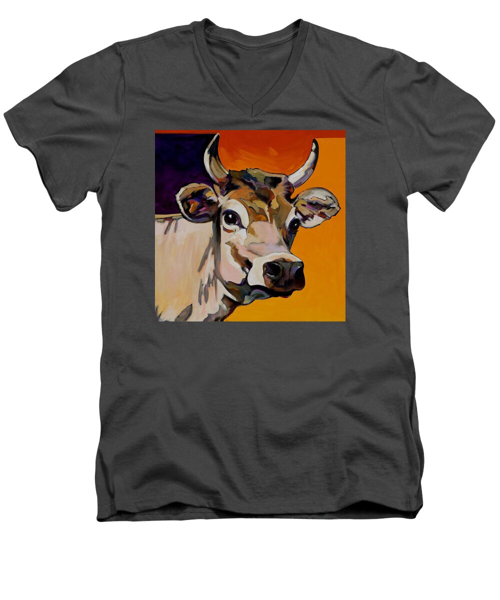 Abstract Realism Men's V-Neck T-Shirt featuring the painting Daisy by Bob Coonts