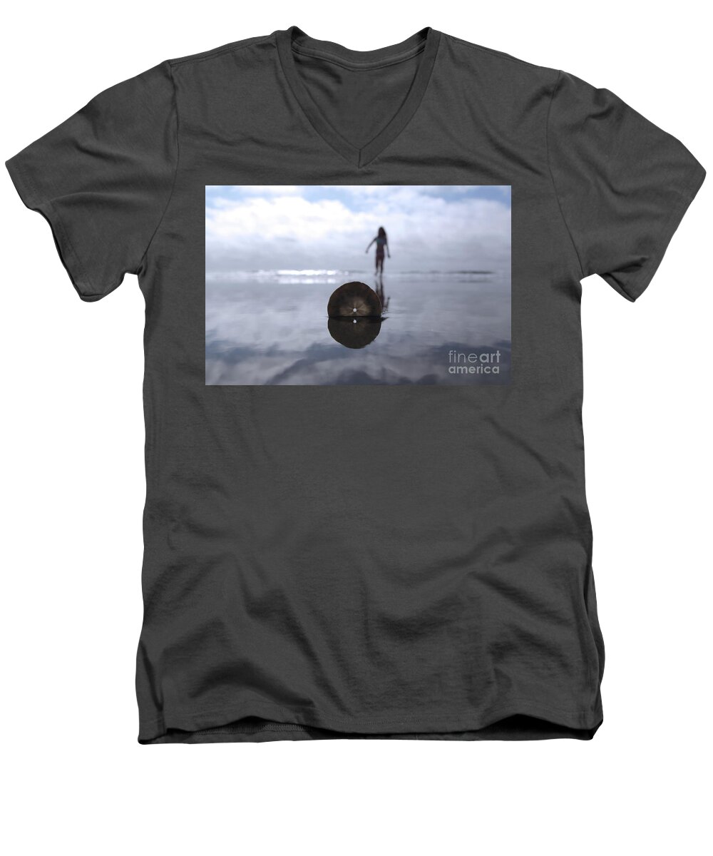 Beach Men's V-Neck T-Shirt featuring the photograph Daydream by Jennifer Camp