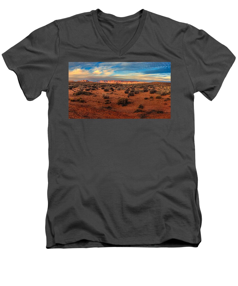 Nevada Men's V-Neck T-Shirt featuring the photograph Days End by Ches Black