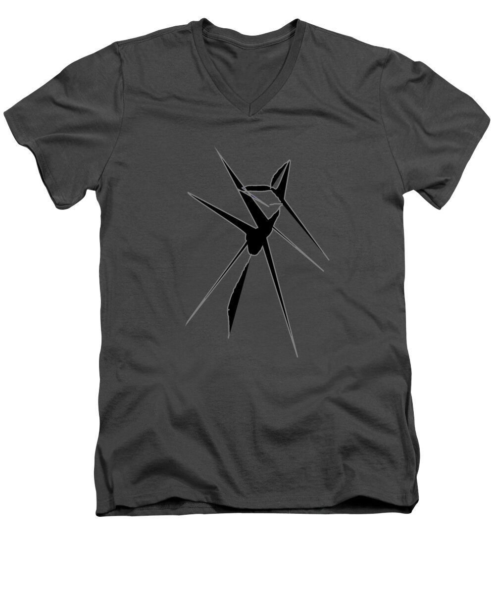 Design Men's V-Neck T-Shirt featuring the digital art Deer Crossing by Cathy Harper