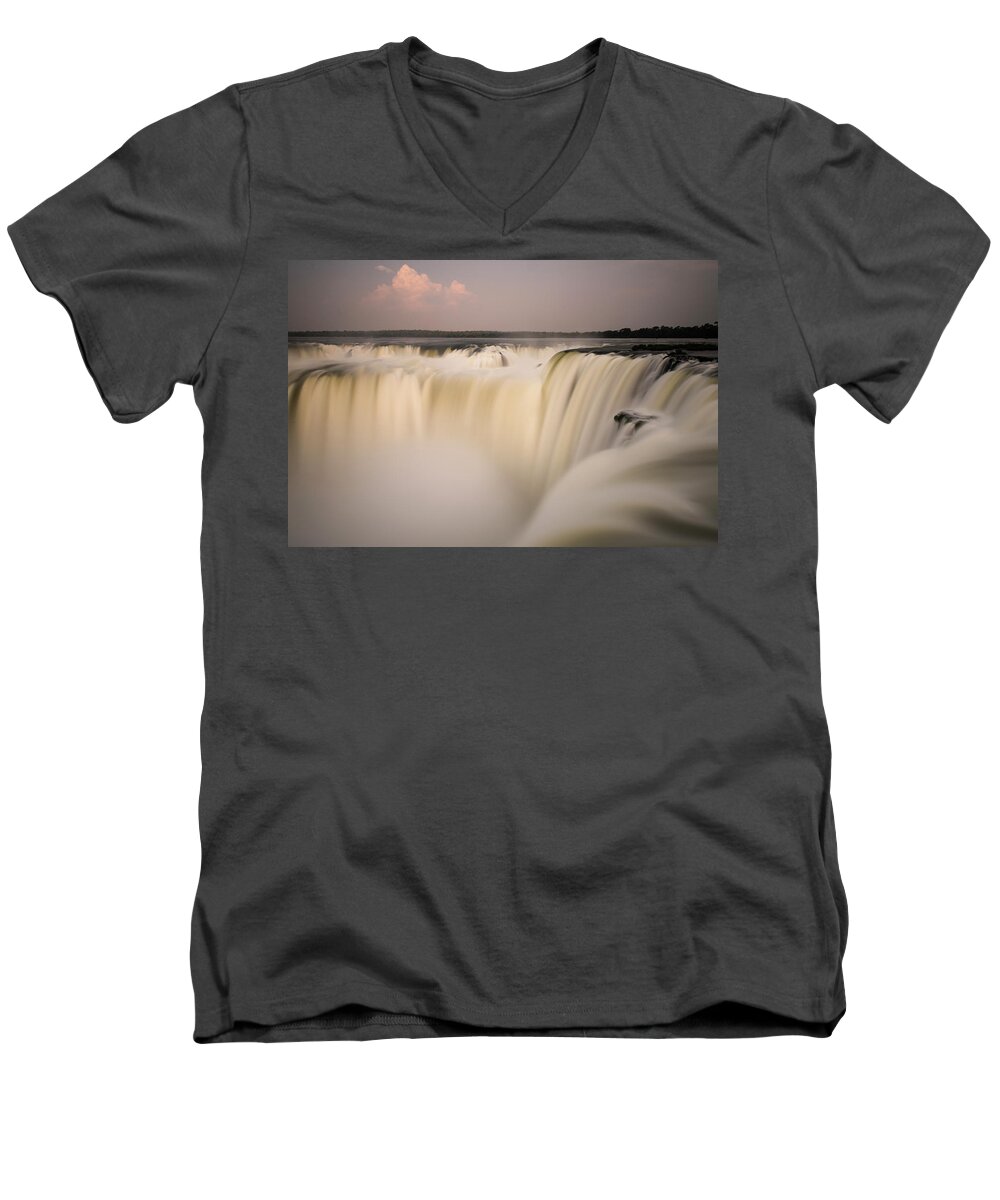 Garganta Men's V-Neck T-Shirt featuring the photograph Down the Hatch by Alex Lapidus