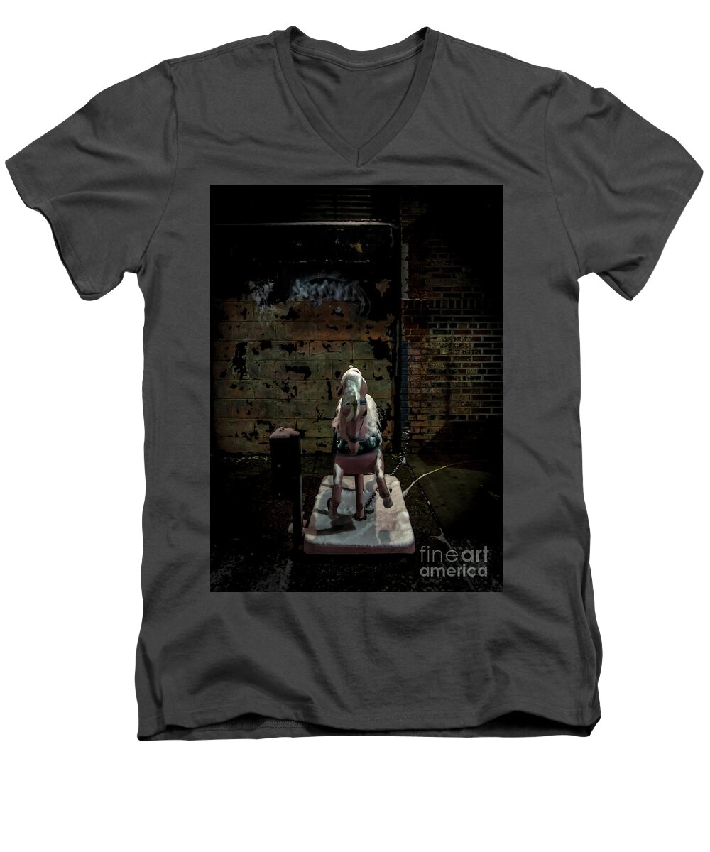 Dystopia Men's V-Neck T-Shirt featuring the photograph Dystopian Playground 2 by James Aiken