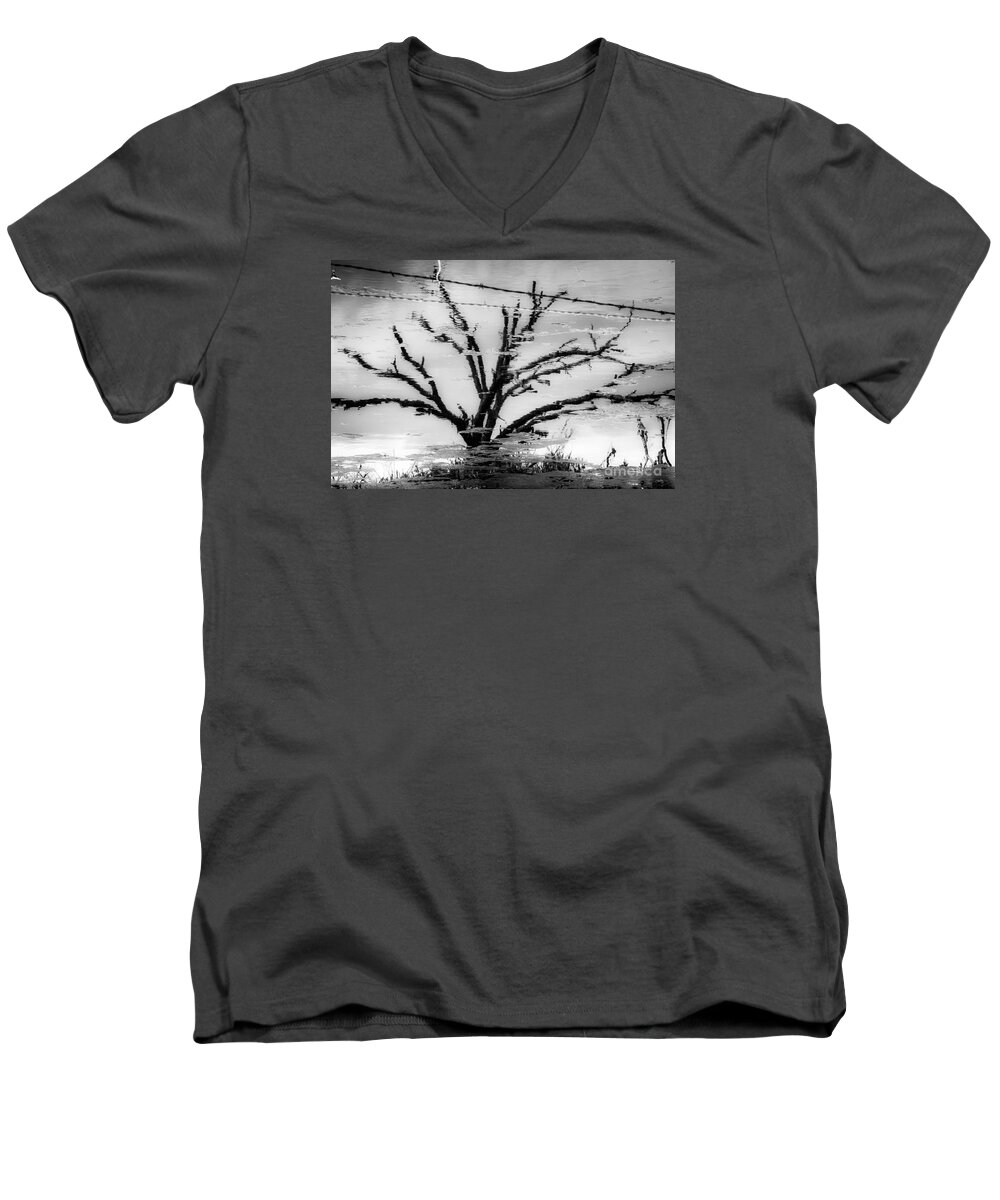 Eerie Reflections Men's V-Neck T-Shirt featuring the photograph Eerie Reflections by Imagery by Charly