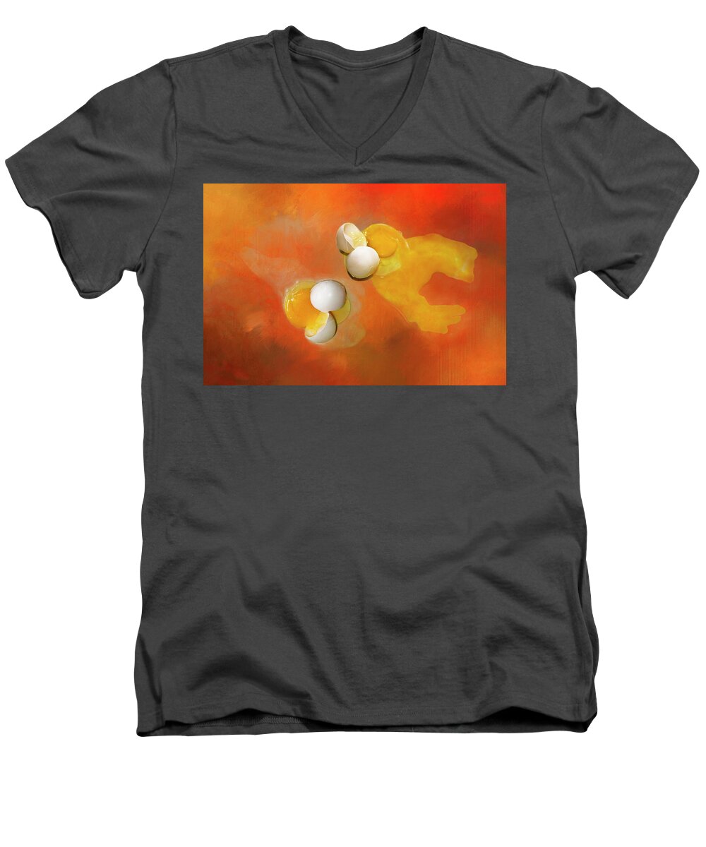 Eggs Men's V-Neck T-Shirt featuring the photograph Eggs by Carolyn Marshall