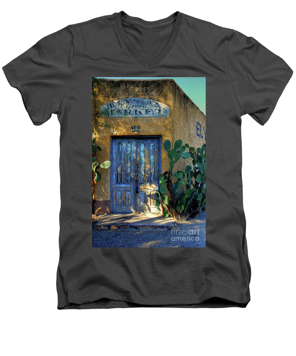 Door Men's V-Neck T-Shirt featuring the photograph Elysian Grove In The Morning by Lois Bryan