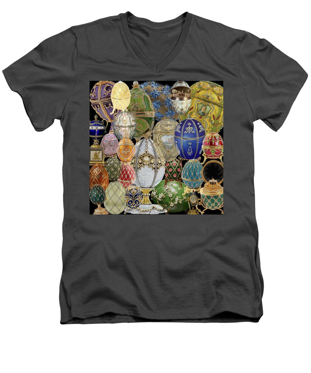 Faberge Eggs Men's V-Neck T-Shirt featuring the photograph Faberge Eggs by Andrew Fare
