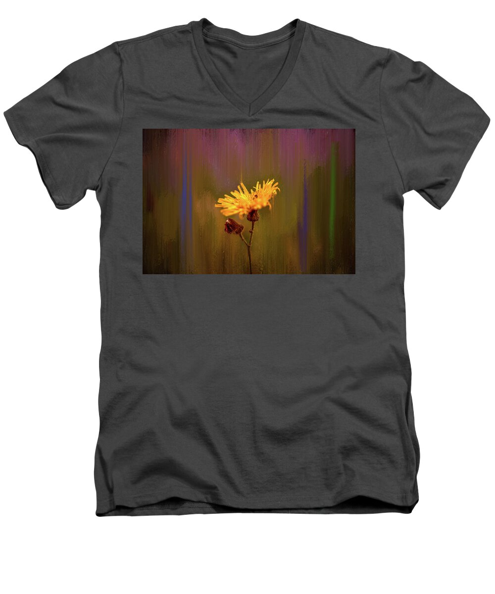 Flower Men's V-Neck T-Shirt featuring the photograph Fall time P #g7 by Leif Sohlman