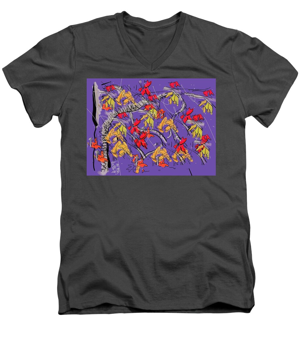 Heart Men's V-Neck T-Shirt featuring the digital art Fallen in Love by Jason Nicholas