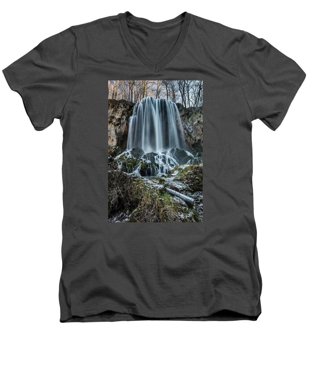 Art Men's V-Neck T-Shirt featuring the photograph Falling Spring by Gary Migues