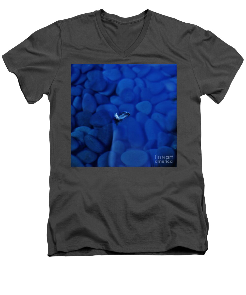 Art Men's V-Neck T-Shirt featuring the photograph Feather in Blue by Craig Wood