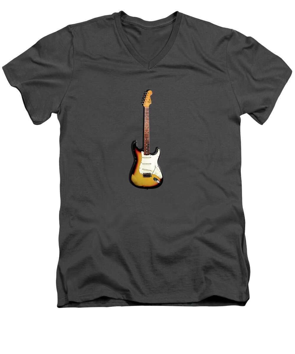 Fender Stratocaster Men's V-Neck T-Shirt featuring the photograph Fender Stratocaster 65 by Mark Rogan