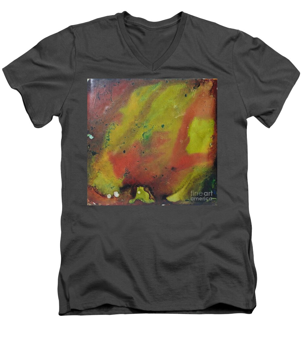 Alcohol Men's V-Neck T-Shirt featuring the painting Fire Starter by Terri Mills