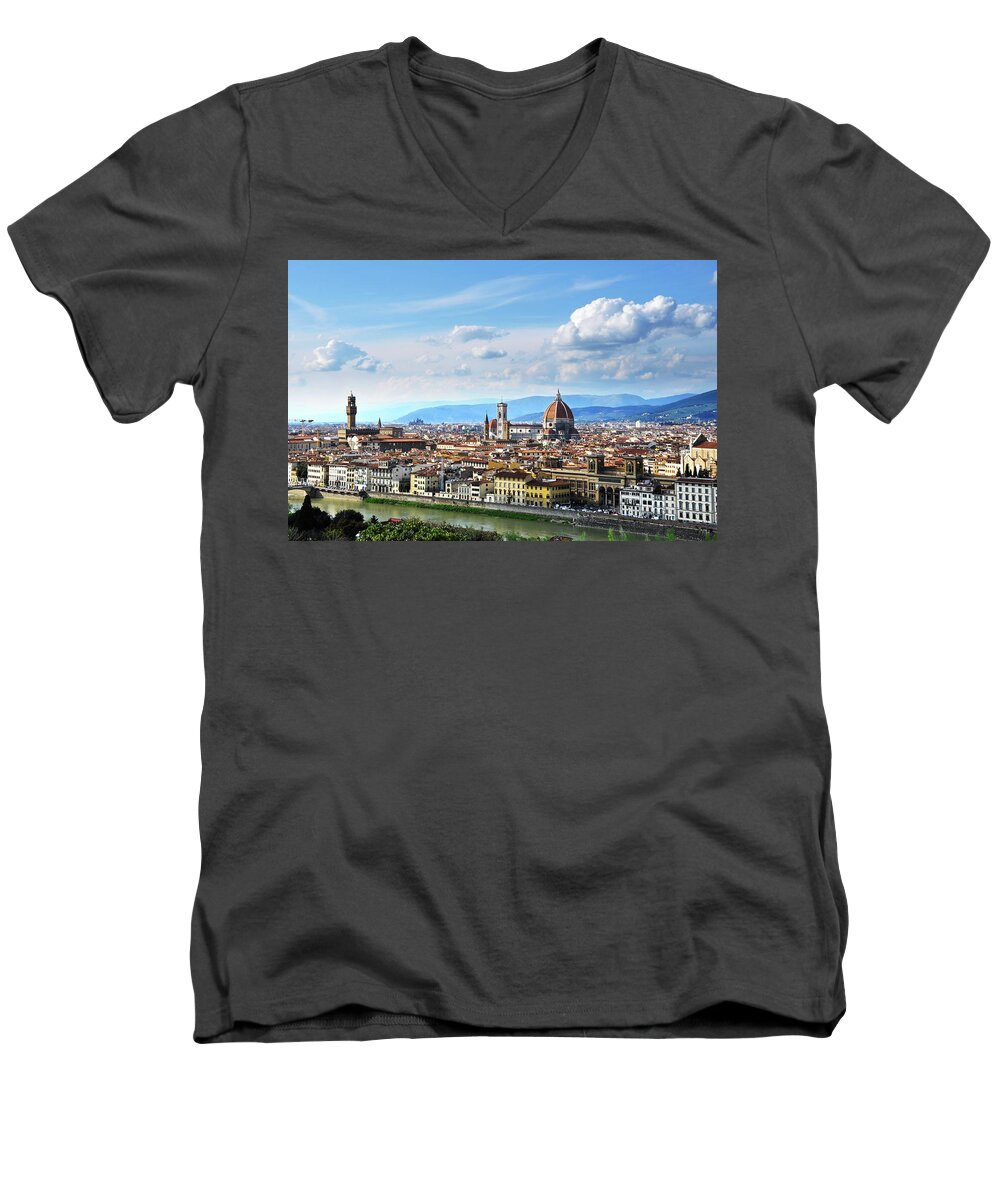 Florence Men's V-Neck T-Shirt featuring the photograph Florence, Italy by Dutourdumonde Photography