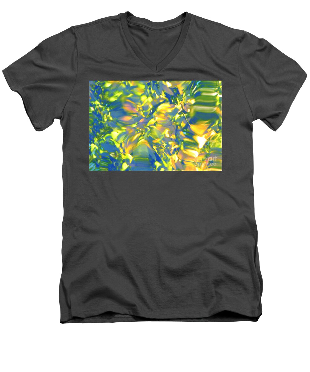 Abstract Men's V-Neck T-Shirt featuring the photograph Fluttering of Color by Sybil Staples