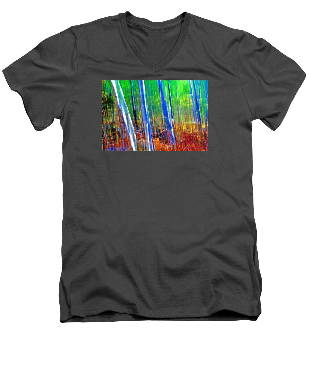 Forest Men's V-Neck T-Shirt featuring the photograph Forest Magic by Bill Morgenstern