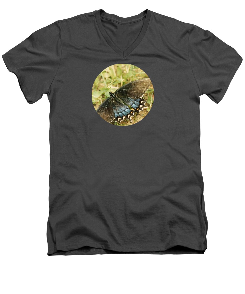 Butterfly Men's V-Neck T-Shirt featuring the photograph Fragile Beauty by Mary Wolf