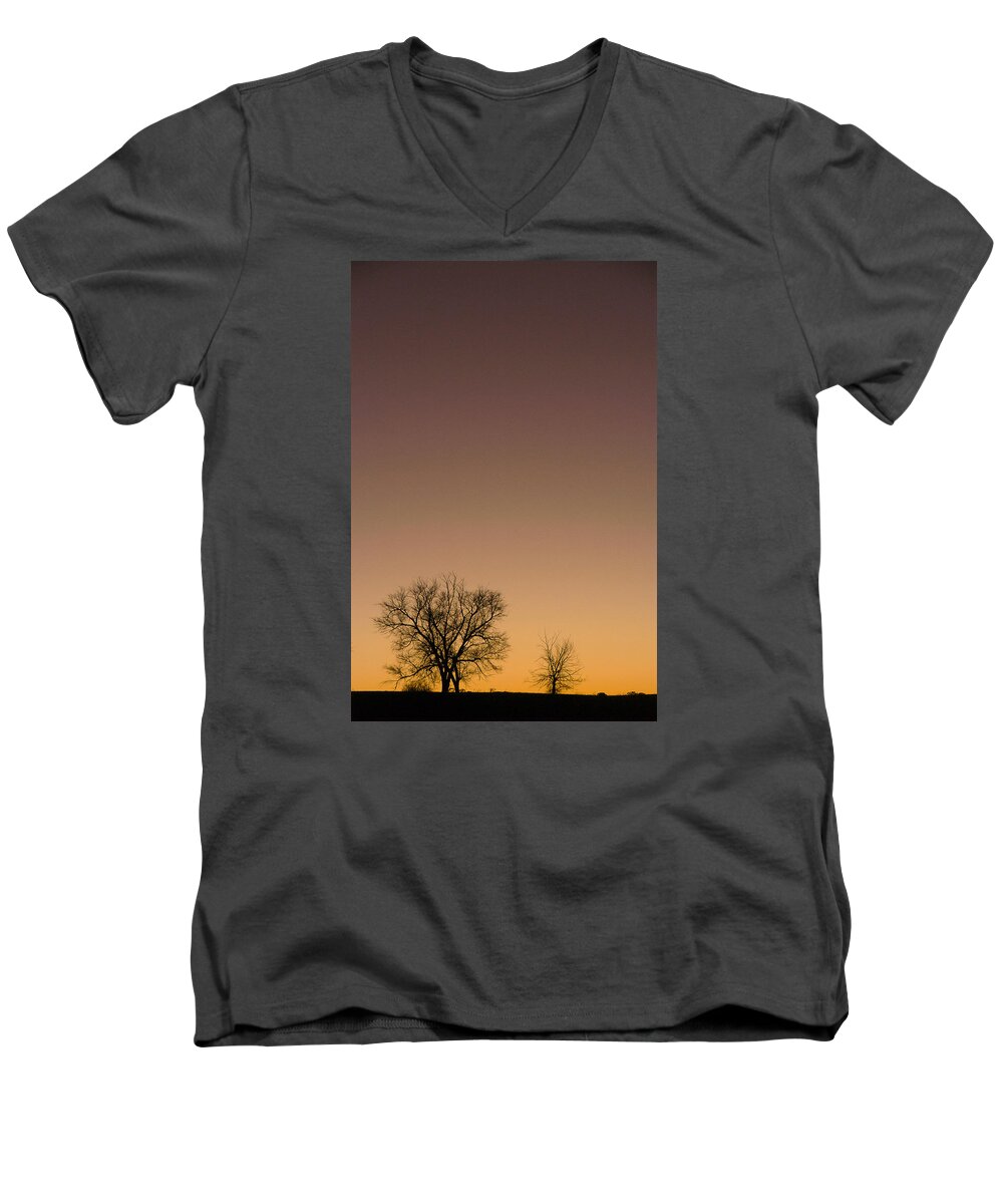 Fine Art Men's V-Neck T-Shirt featuring the photograph Friends Awaiting Sunrise by Monte Stevens