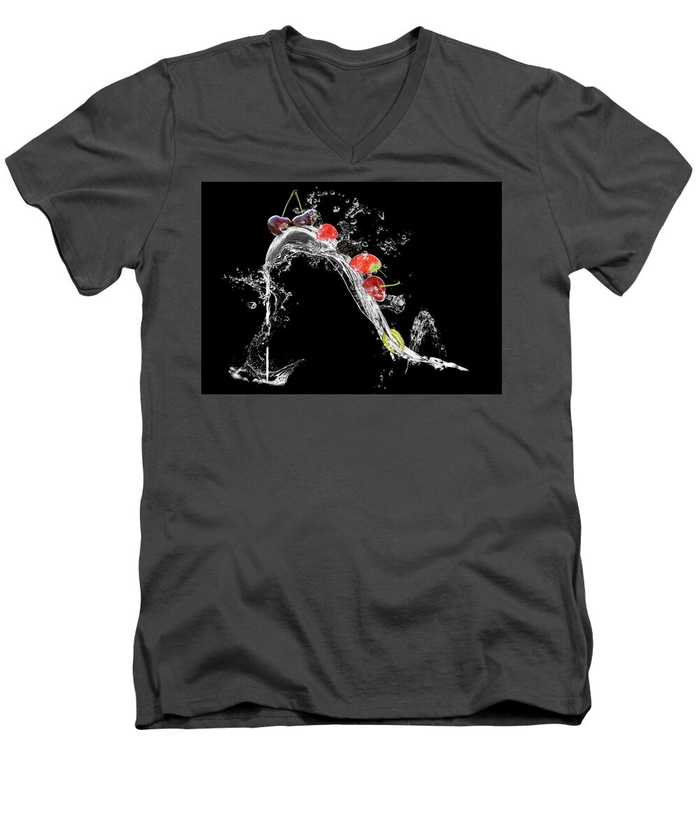  Fruits Men's V-Neck T-Shirt featuring the photograph Fruitshoe by Christine Sponchia