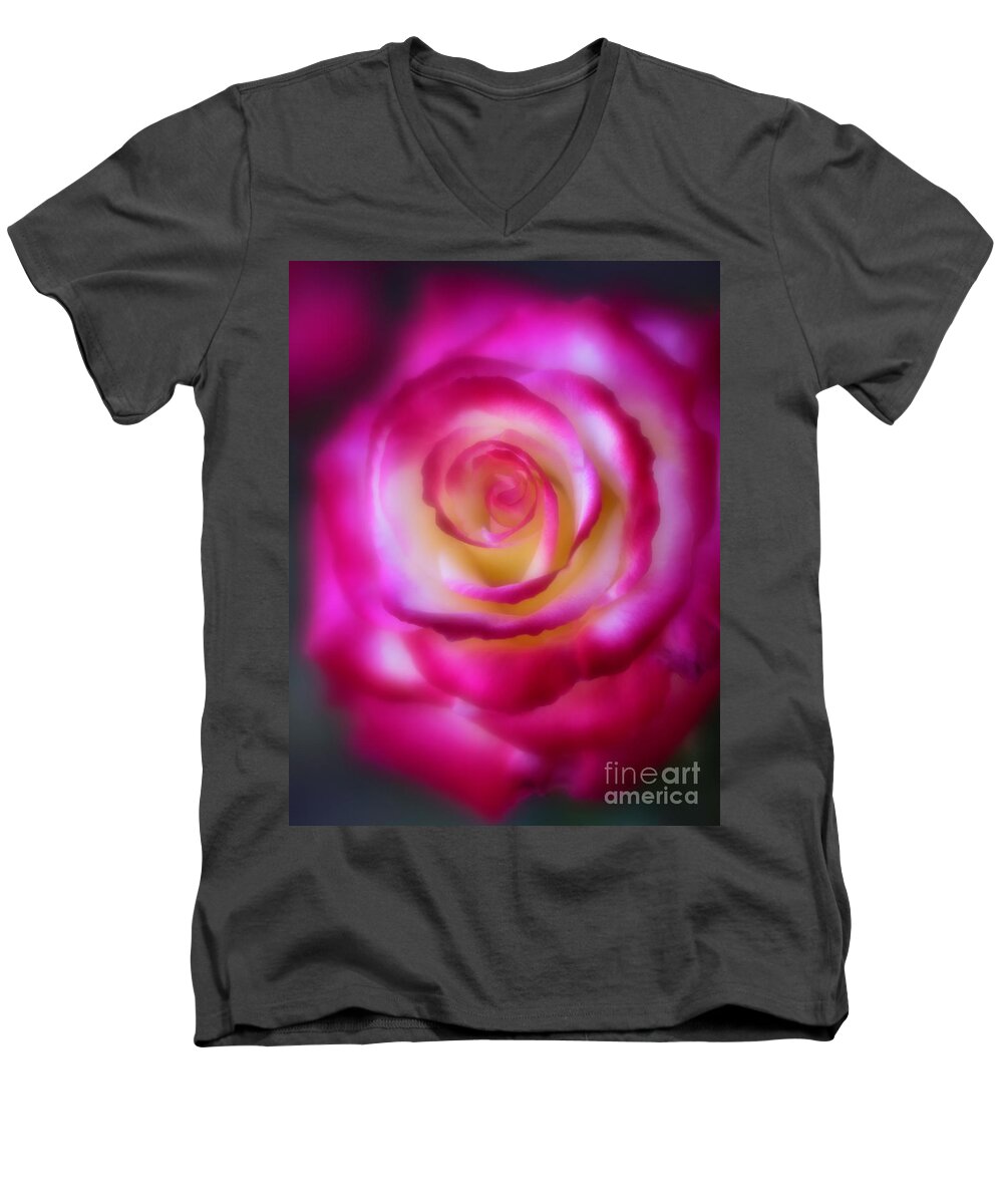 Anniversary Men's V-Neck T-Shirt featuring the photograph Gentle Curves Vertical by Teresa Wilson