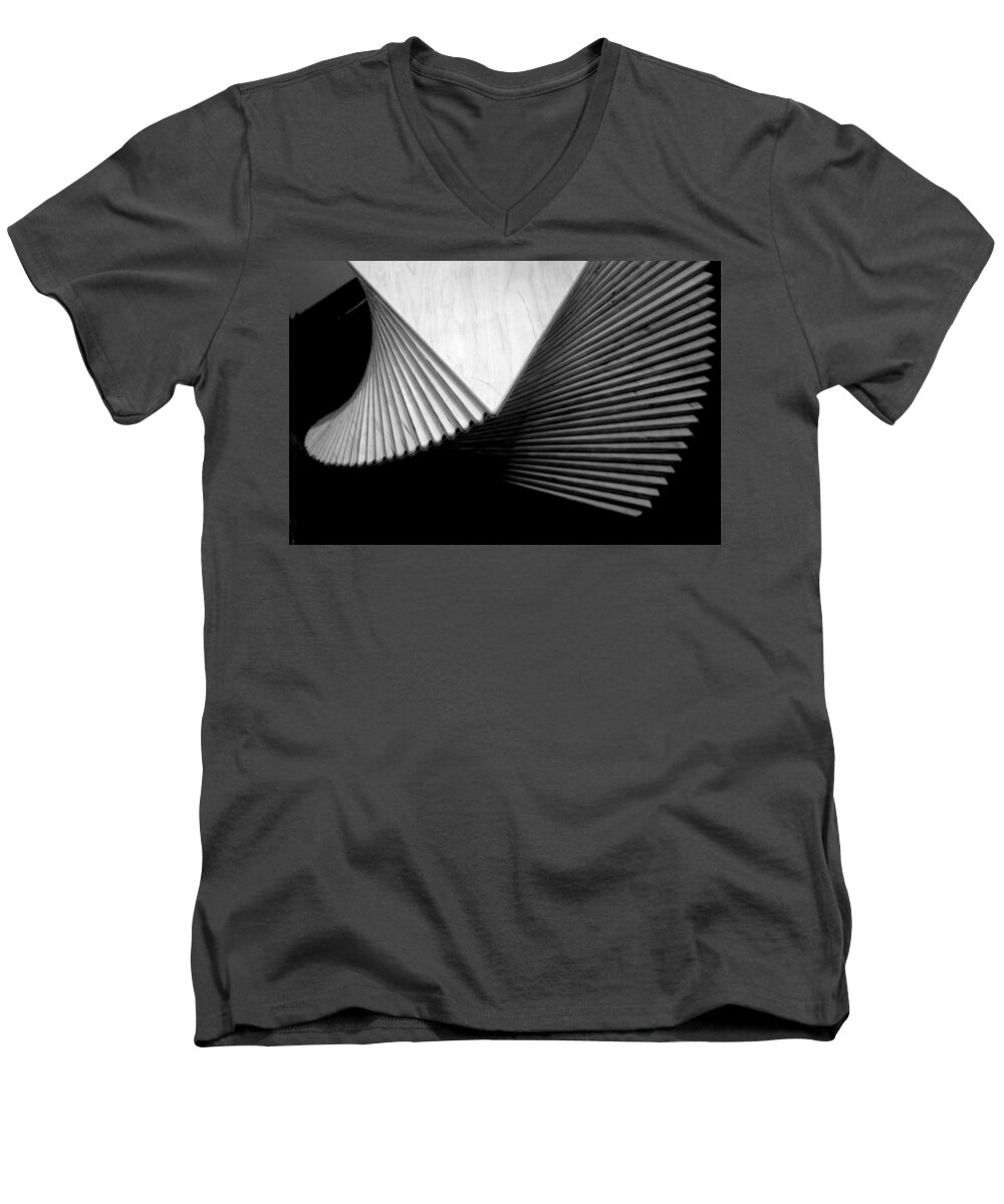 Geometry Men's V-Neck T-Shirt featuring the photograph Geometric Shapes and Stairs by Nathan Abbott