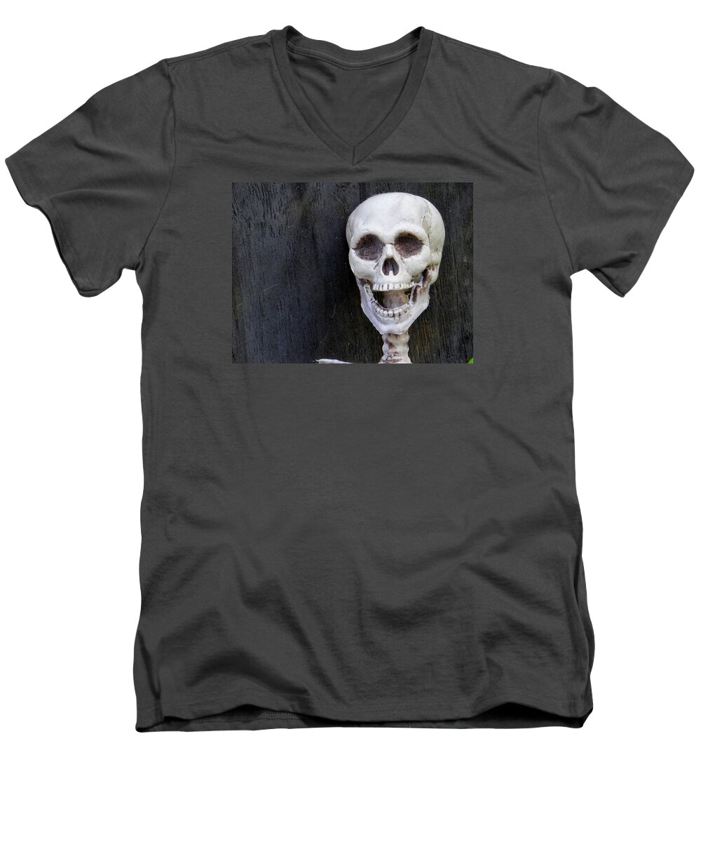  Men's V-Neck T-Shirt featuring the photograph Ghost by Dennis Dugan