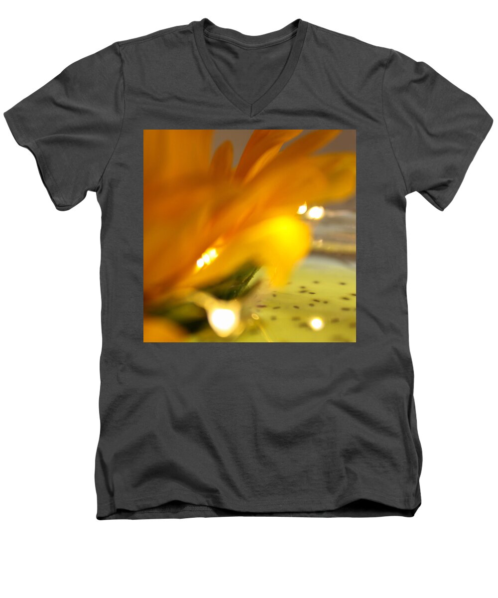 Tulip Men's V-Neck T-Shirt featuring the photograph Glow by Bobby Villapando