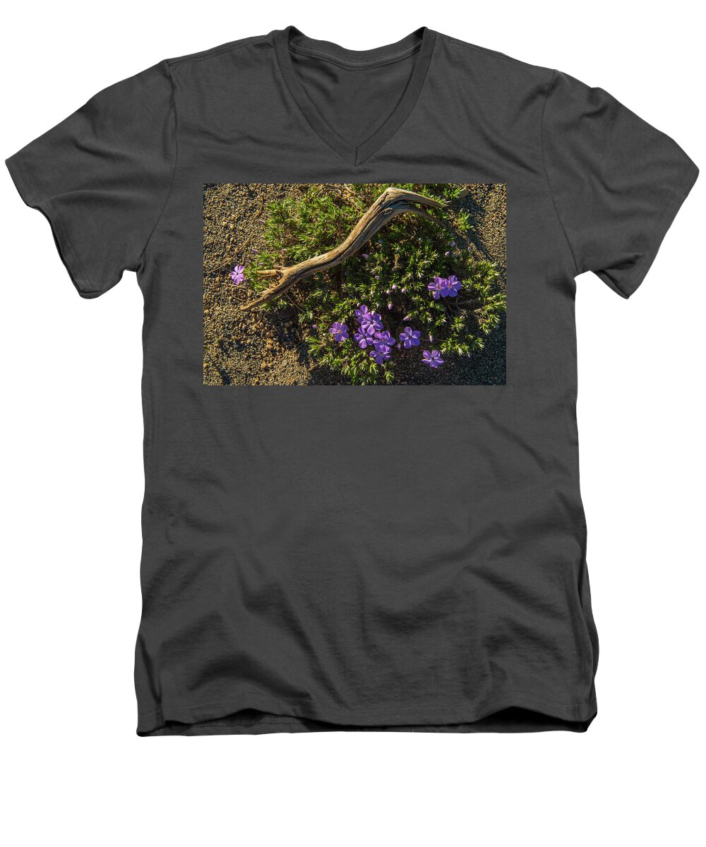 Crater Lake Men's V-Neck T-Shirt featuring the photograph Glowing Plox by Doug Scrima