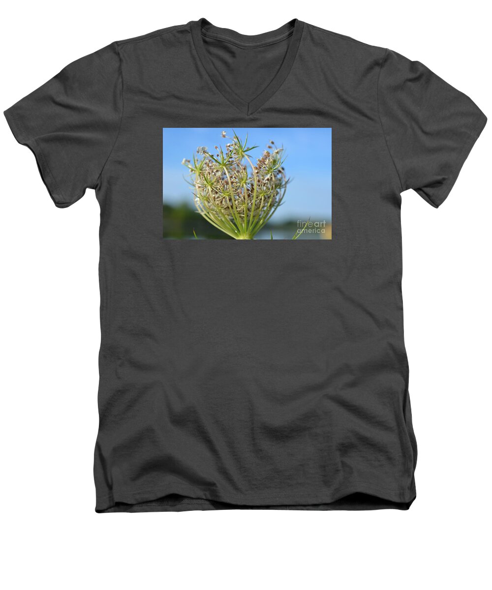 Seed Men's V-Neck T-Shirt featuring the photograph Going to Seed by Lila Fisher-Wenzel