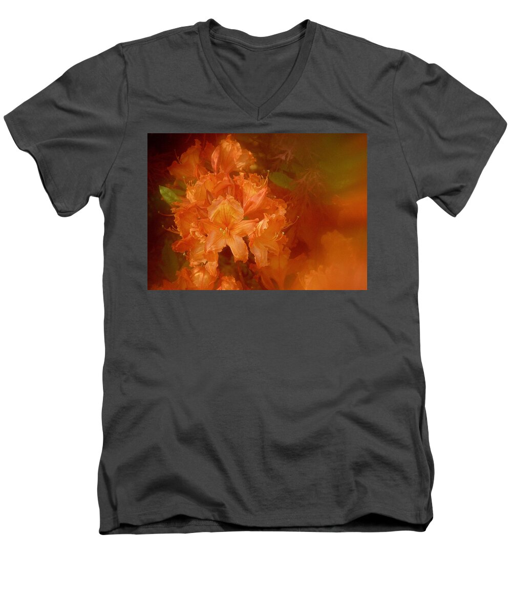 Flower Men's V-Neck T-Shirt featuring the photograph Gold by Richard Cummings