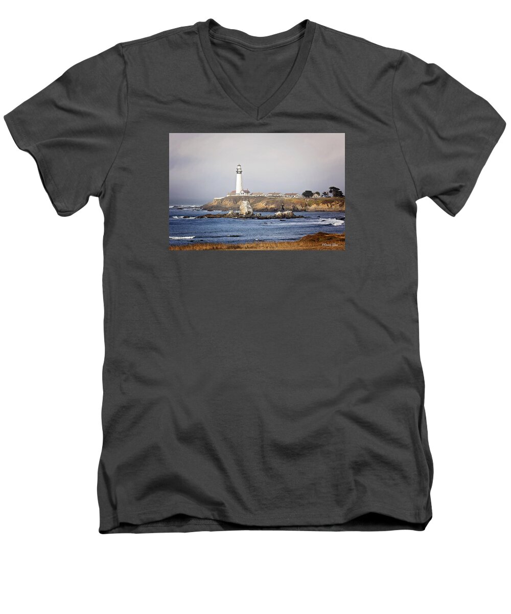Pigeon Men's V-Neck T-Shirt featuring the photograph Good Morning Pigeon Point by Deana Glenz