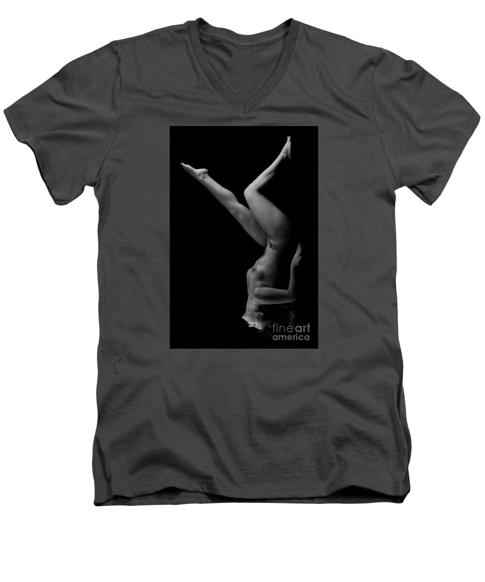 Artistic Men's V-Neck T-Shirt featuring the photograph Happiness by Robert WK Clark