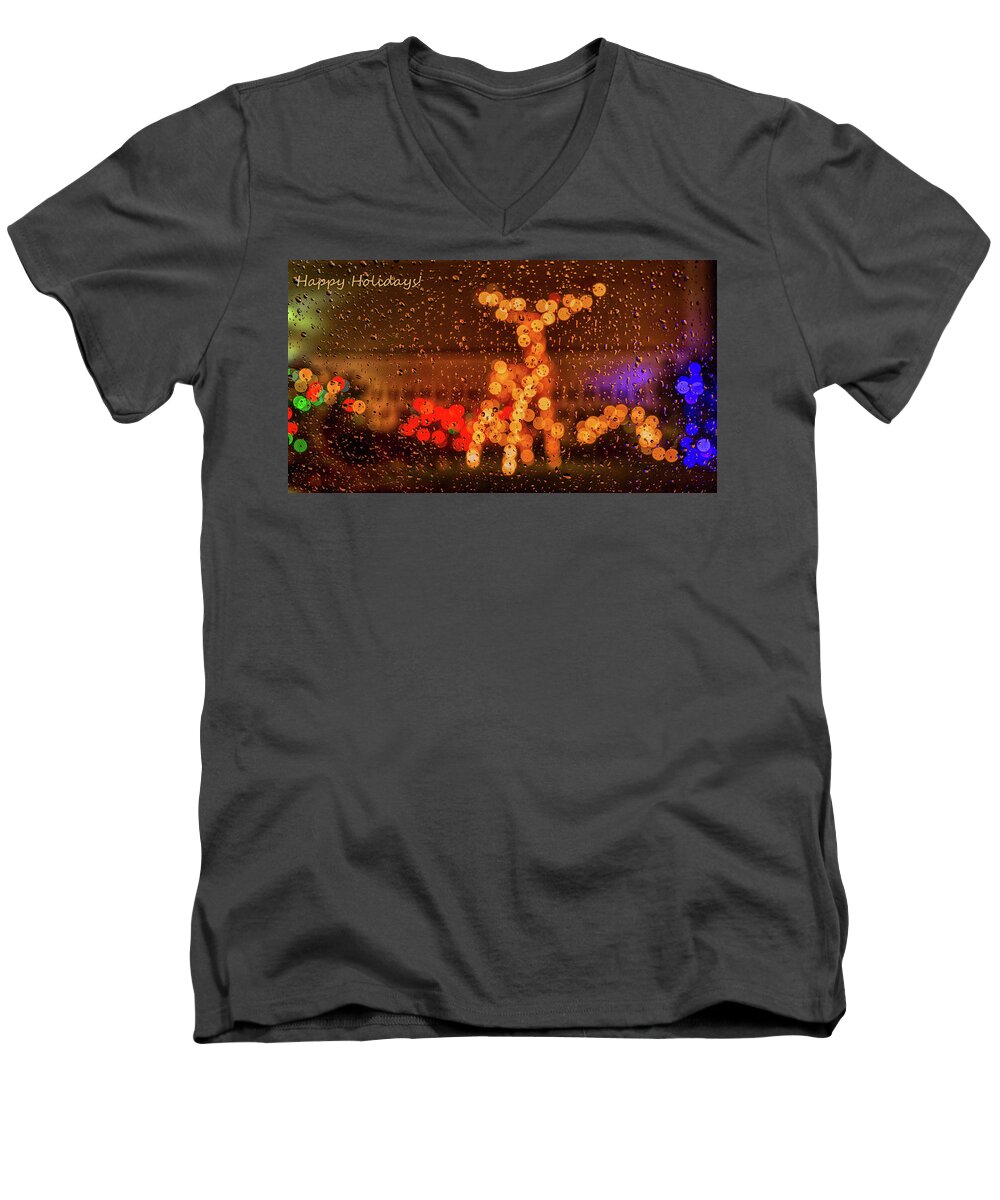 Seasonal Men's V-Neck T-Shirt featuring the photograph Happy Holidays by Rob Davies