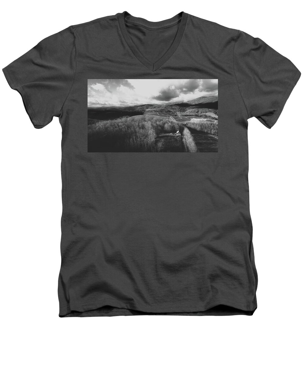 Virginia Men's V-Neck T-Shirt featuring the photograph Hoarfrost Beauty by Mountain Dreams