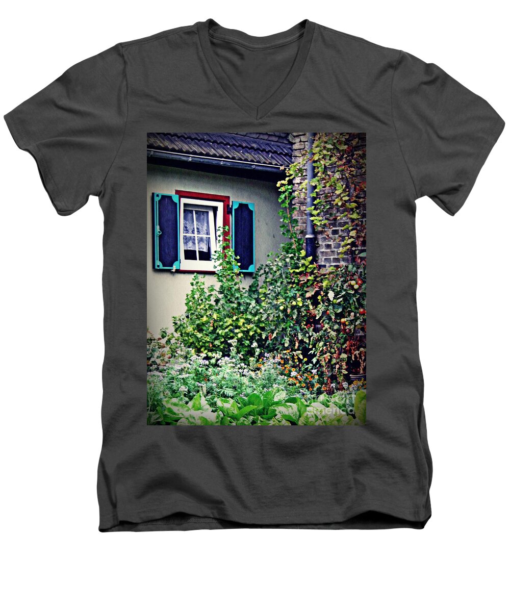 House Men's V-Neck T-Shirt featuring the photograph Home and Garden Schierstein 8  by Sarah Loft