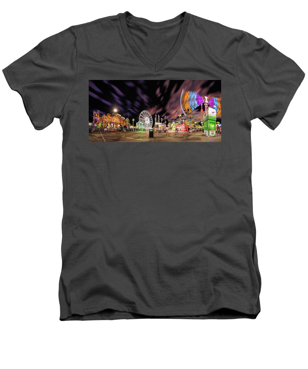 Houston Men's V-Neck T-Shirt featuring the photograph Houston Texas Live Stock Show and Rodeo #4 by Micah Goff