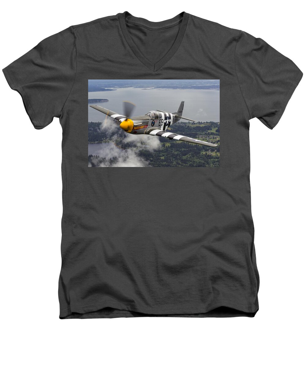 north American Men's V-Neck T-Shirt featuring the photograph Impatience Is A Virtue by Jay Beckman