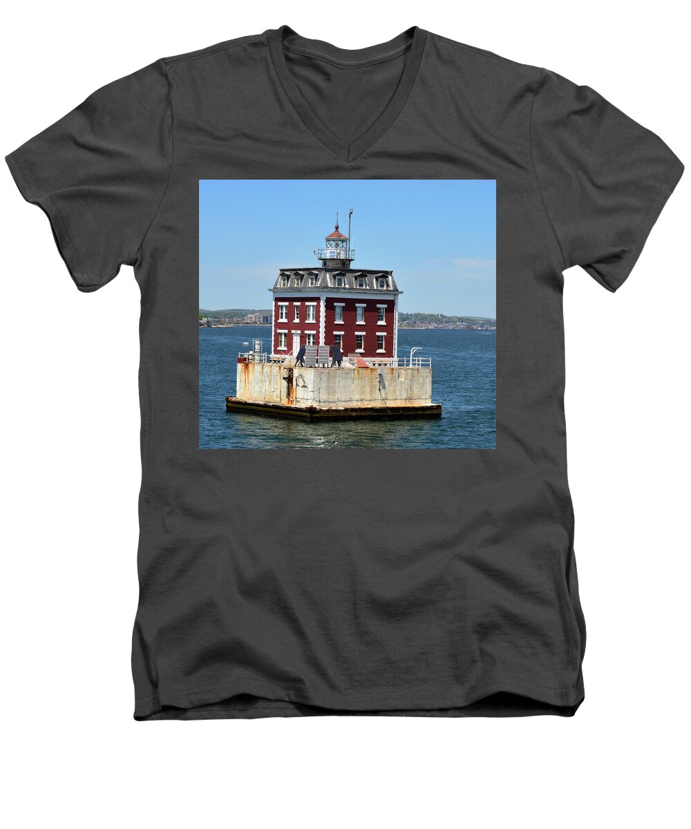 Ocean Men's V-Neck T-Shirt featuring the photograph In the Ocean by Charles HALL