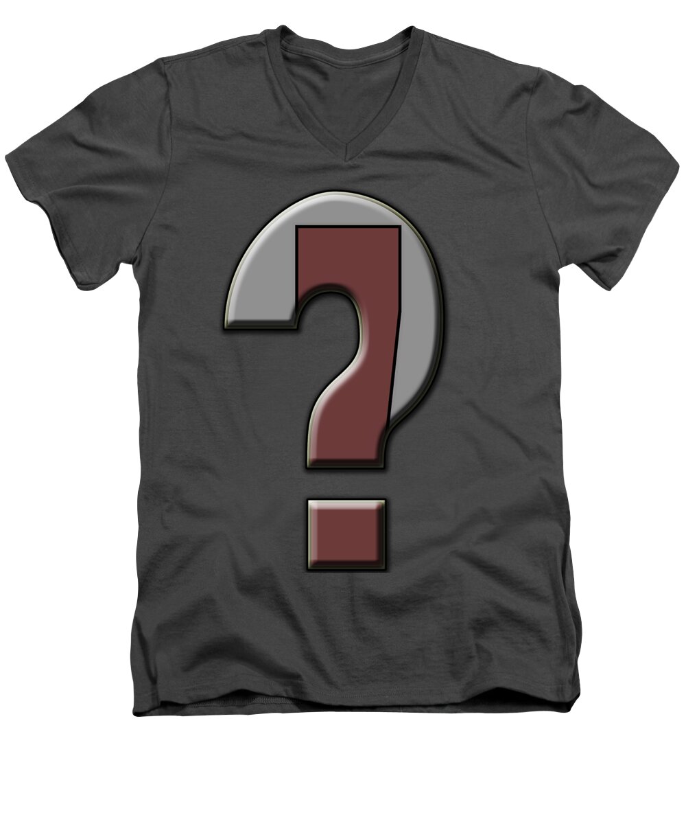 2d Men's V-Neck T-Shirt featuring the photograph Interrobang 4 by Brian Wallace