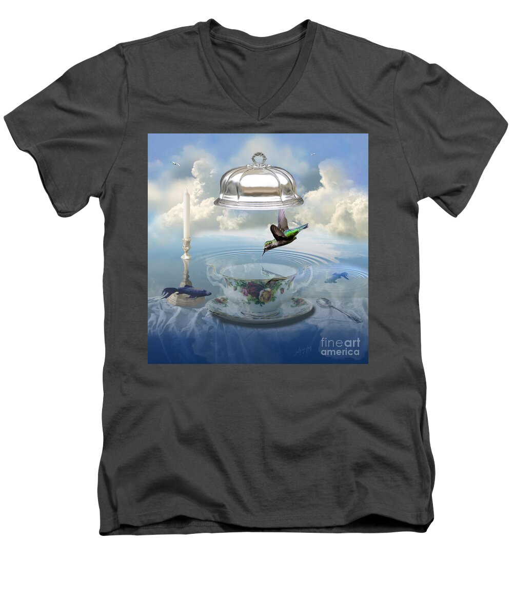 Still Life Men's V-Neck T-Shirt featuring the digital art Invisibility by Alexa Szlavics