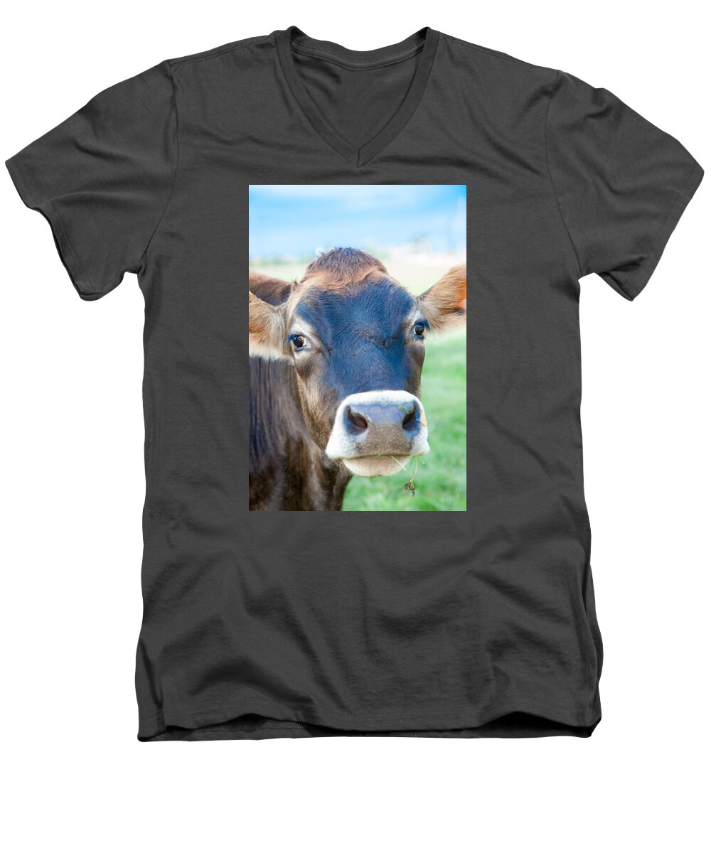 Nature Men's V-Neck T-Shirt featuring the photograph Is it Dinner? by Judy Wright Lott