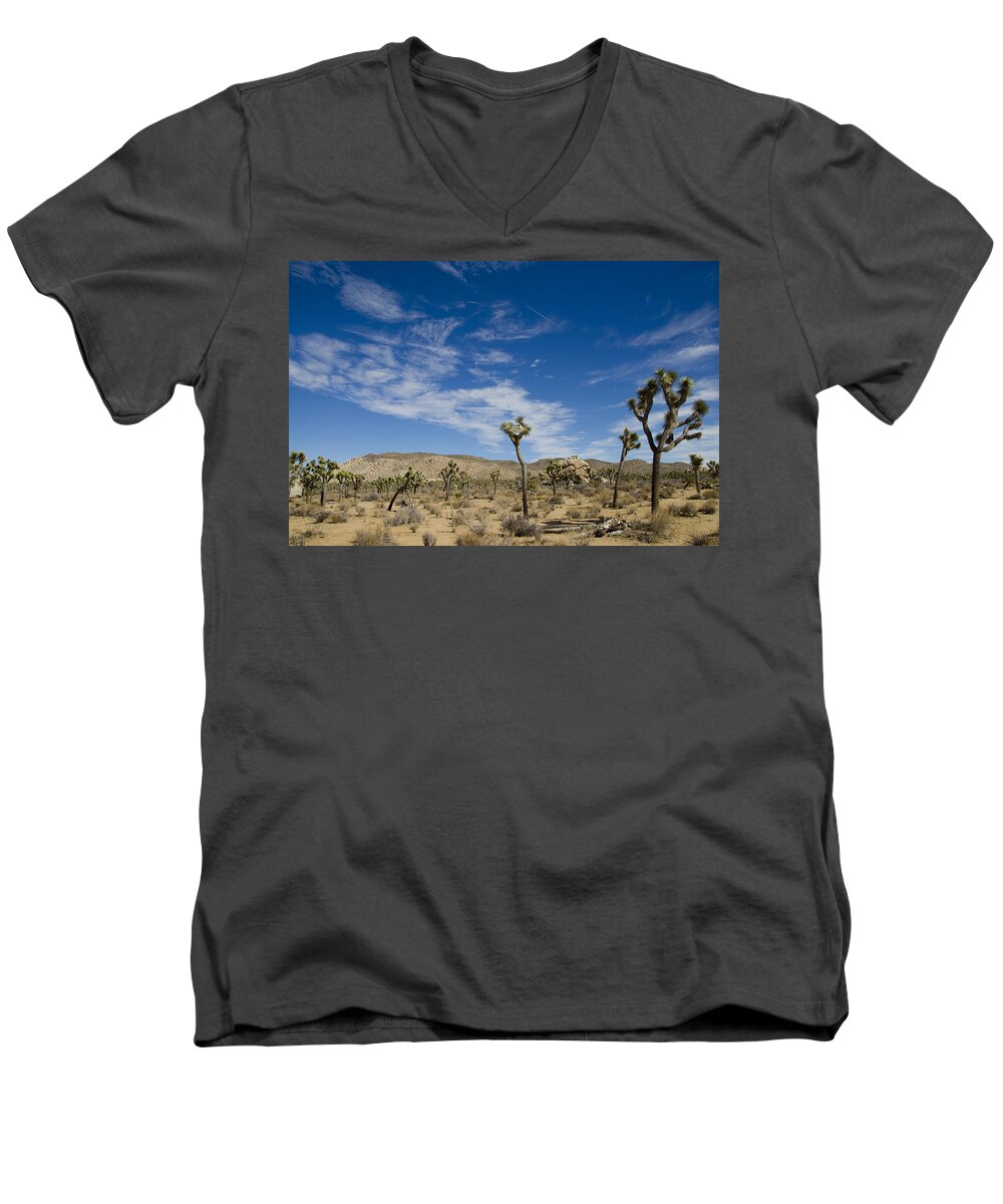 California Men's V-Neck T-Shirt featuring the photograph Joshua Tree by Erik Burg