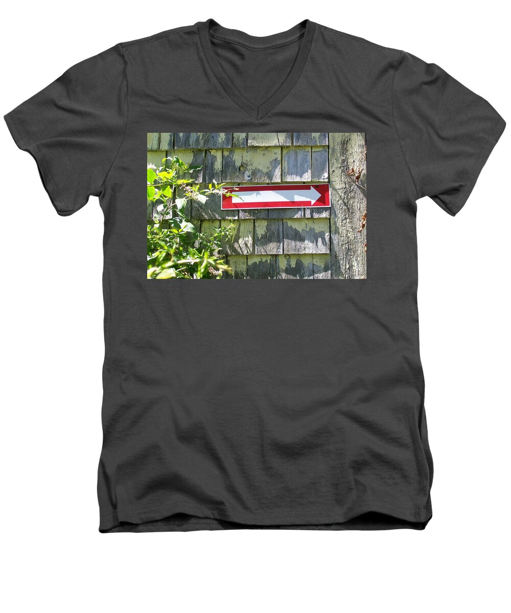 Photography Men's V-Neck T-Shirt featuring the digital art Keep to the Right by Barbara S Nickerson